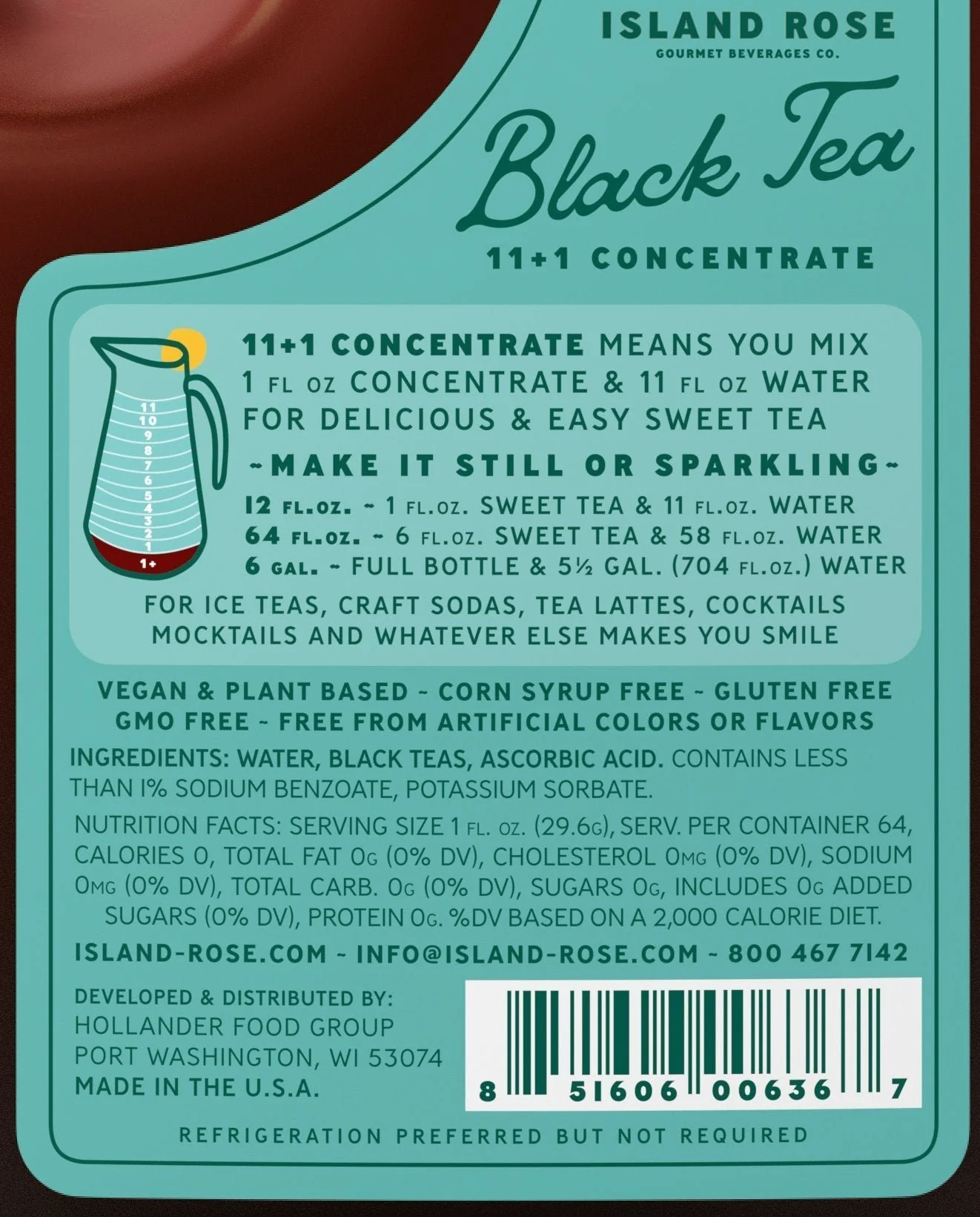Island Rose Classic Black Tea Concentrate - Image 4