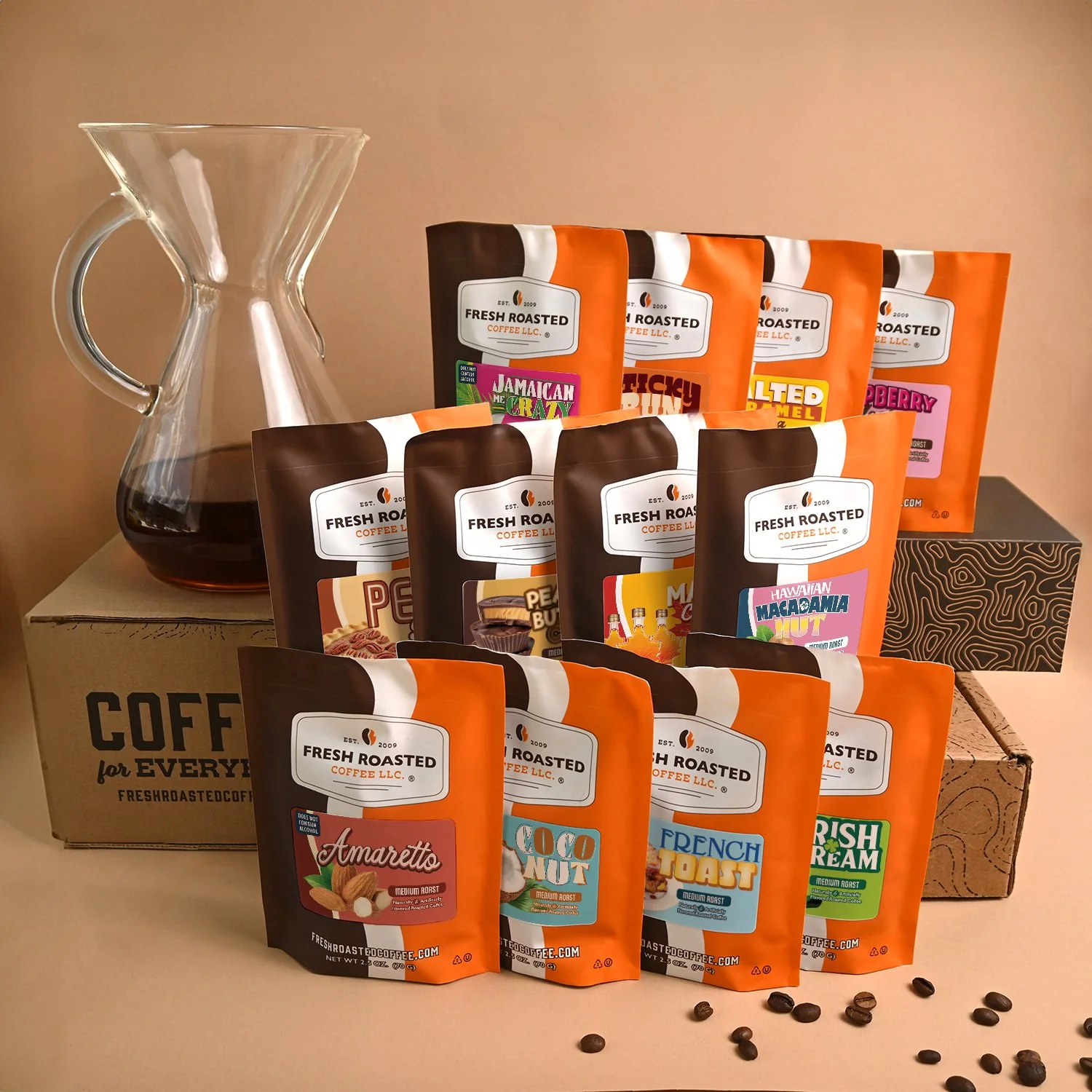 FRC Coffee Bean Gift Box - Fresh Roasted Flavored Coffees - Image 2