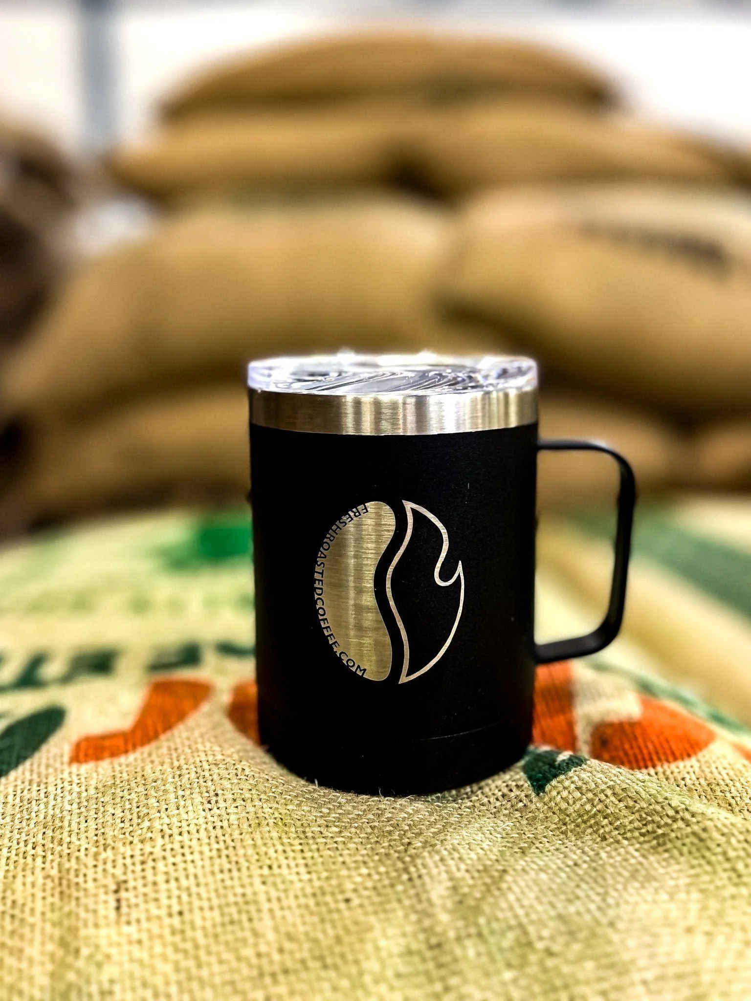 Fresh Roasted Coffee Laser-Etched Stainless Steel Mug - Image 6