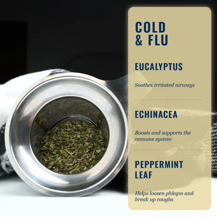 Cold and Flu Bundle - Loose Leaf Tea, Botanicals & Brew Basket - Image 2