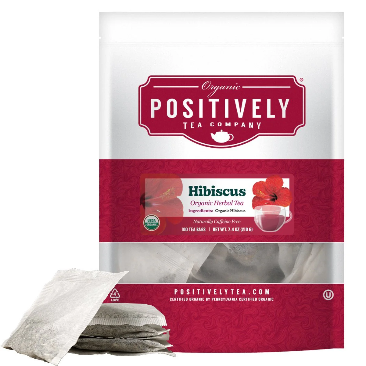 Organic Hibiscus Tisane - Tea Bags - Image 7