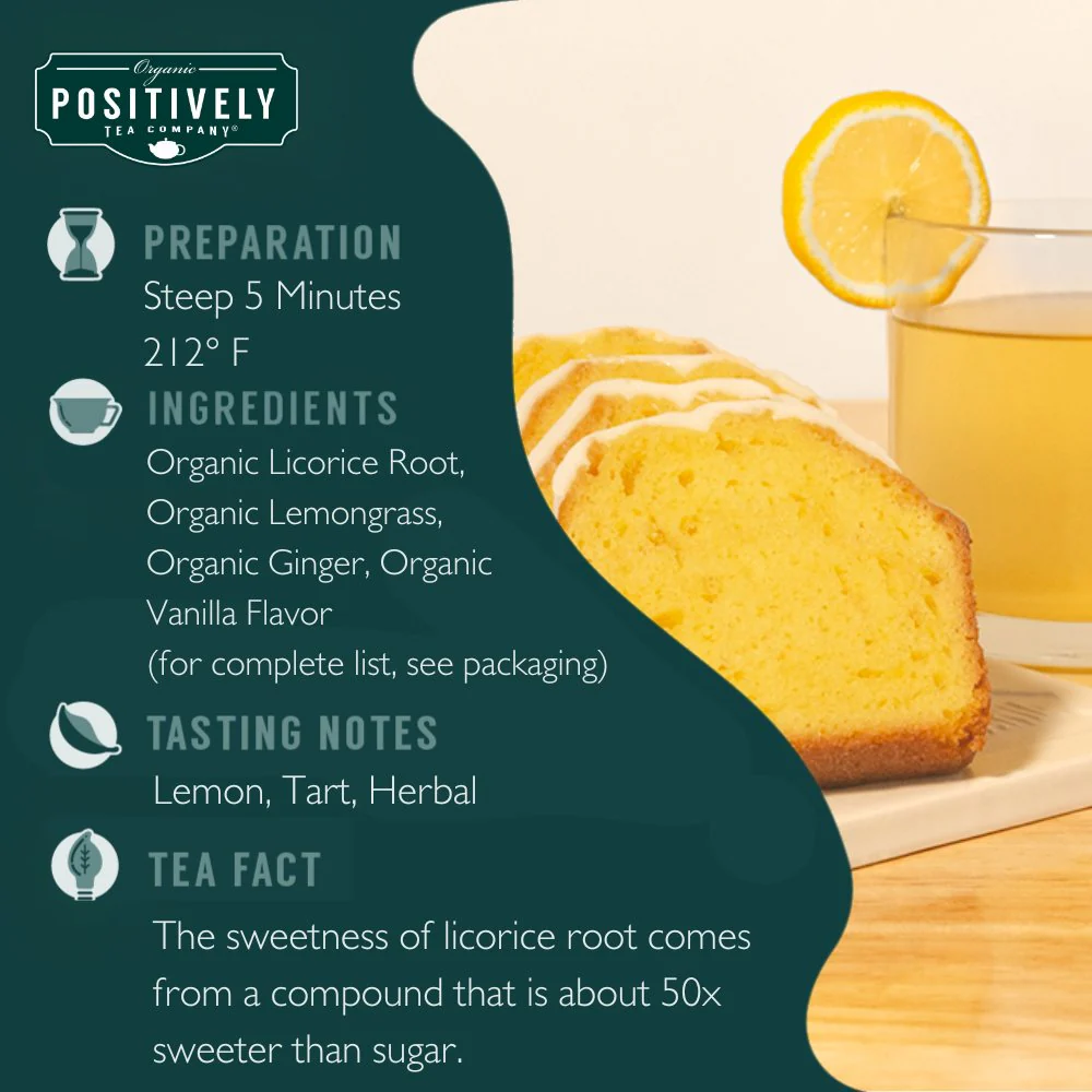 Organic Lemon Pound Cake Herbal - Tea Bags - Image 3