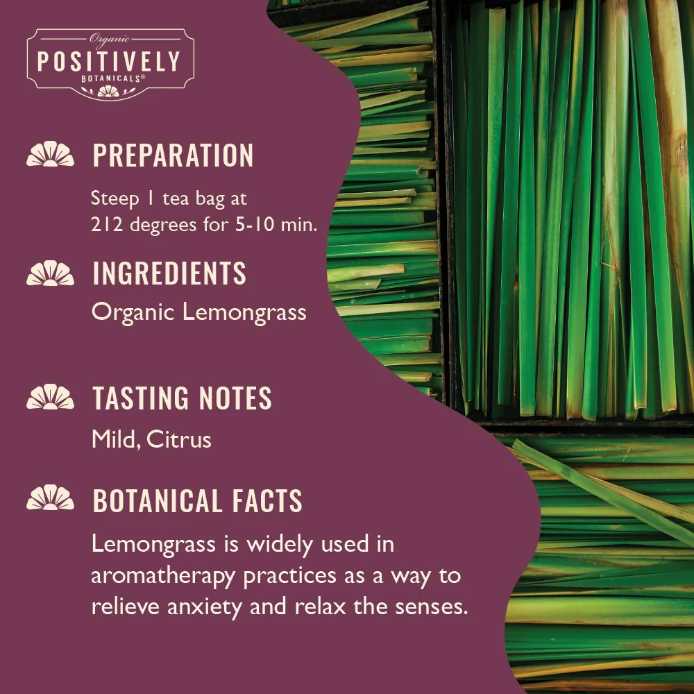 Organic Lemongrass - Botanical Tea Bags - Image 3