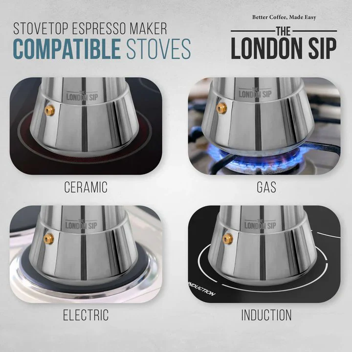 London Sip® Glass Top Espresso Maker - Image 4