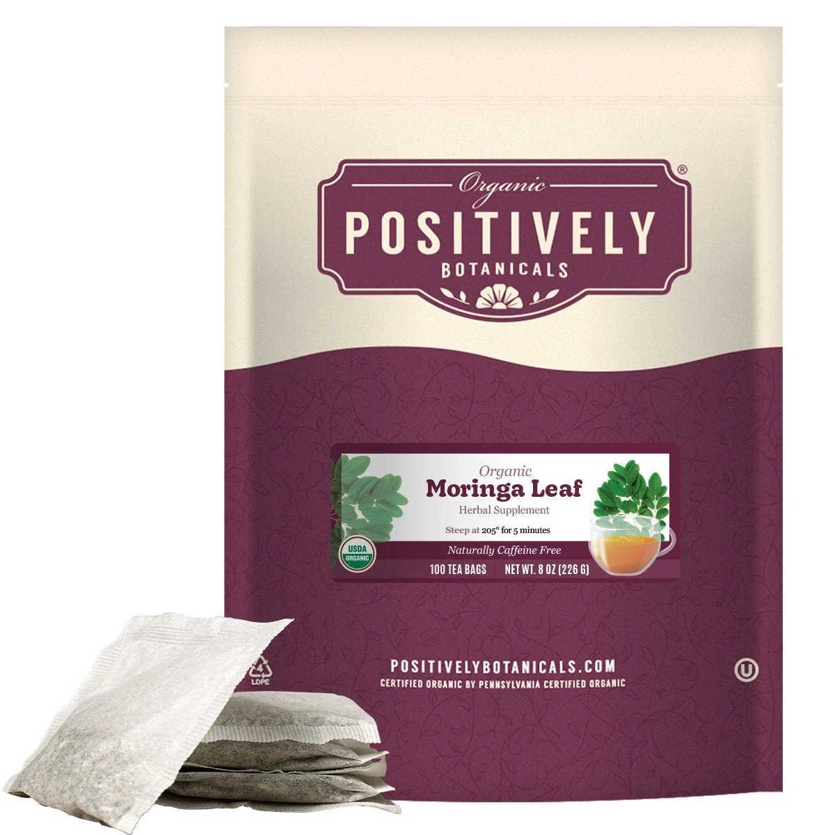 Organic Moringa Leaf - Botanical Tea Bags - Image 6