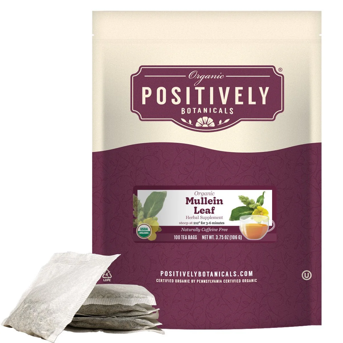 Organic Mullein Leaf - Botanical Tea Bags - Image 5