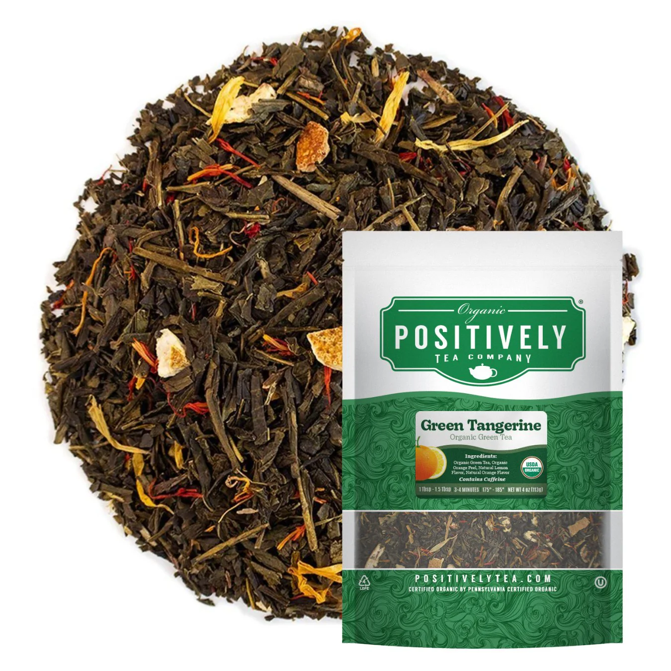 Organic Green Tangerine - Loose Leaf Tea - Image 2