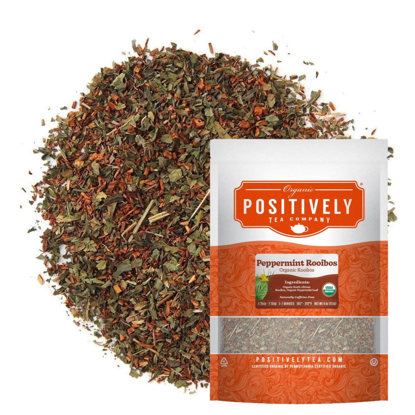 Organic Peppermint Rooibos - Loose Leaf Tea - Image 2