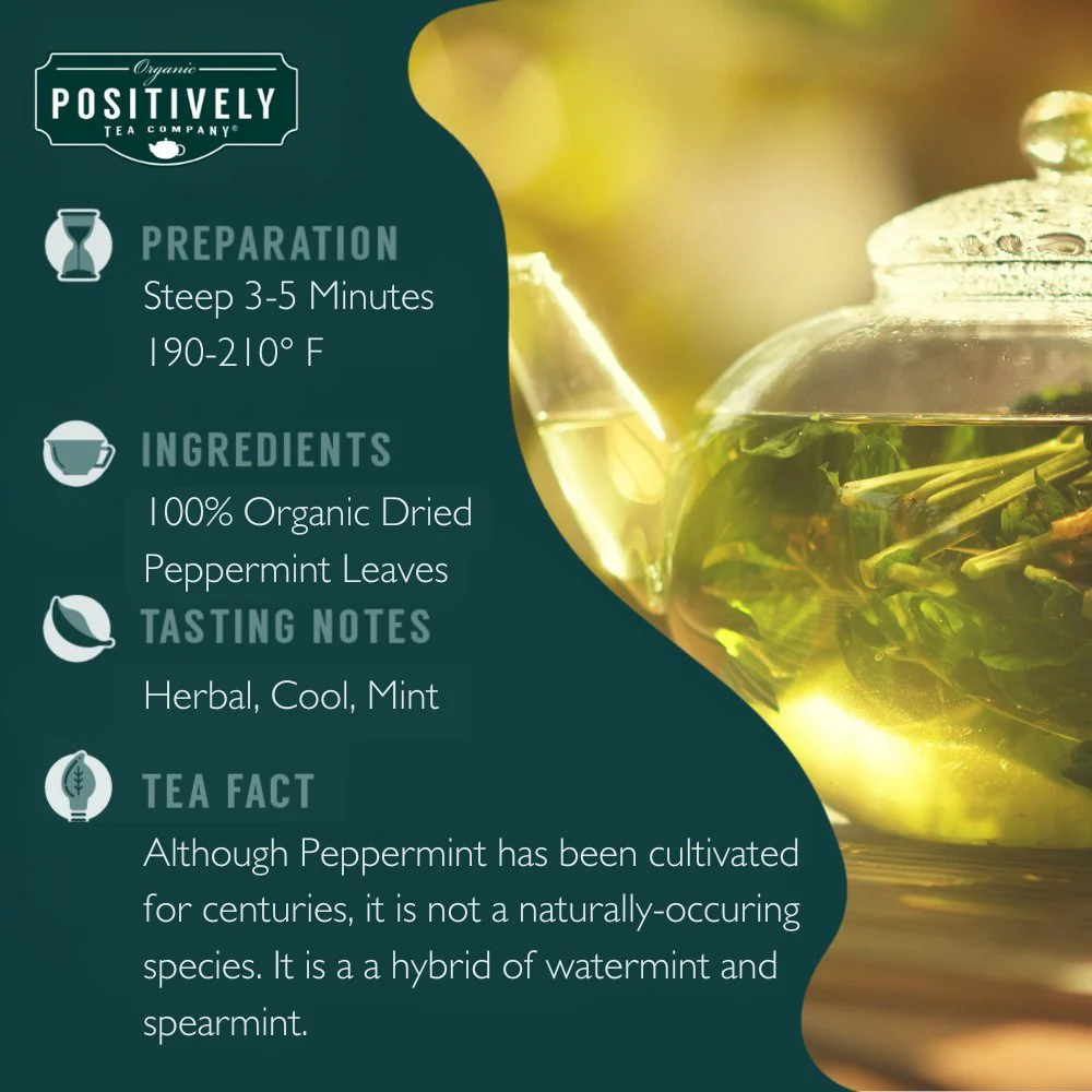 Organic Peppermint Leaf Herbal - Tea Bags - Image 3