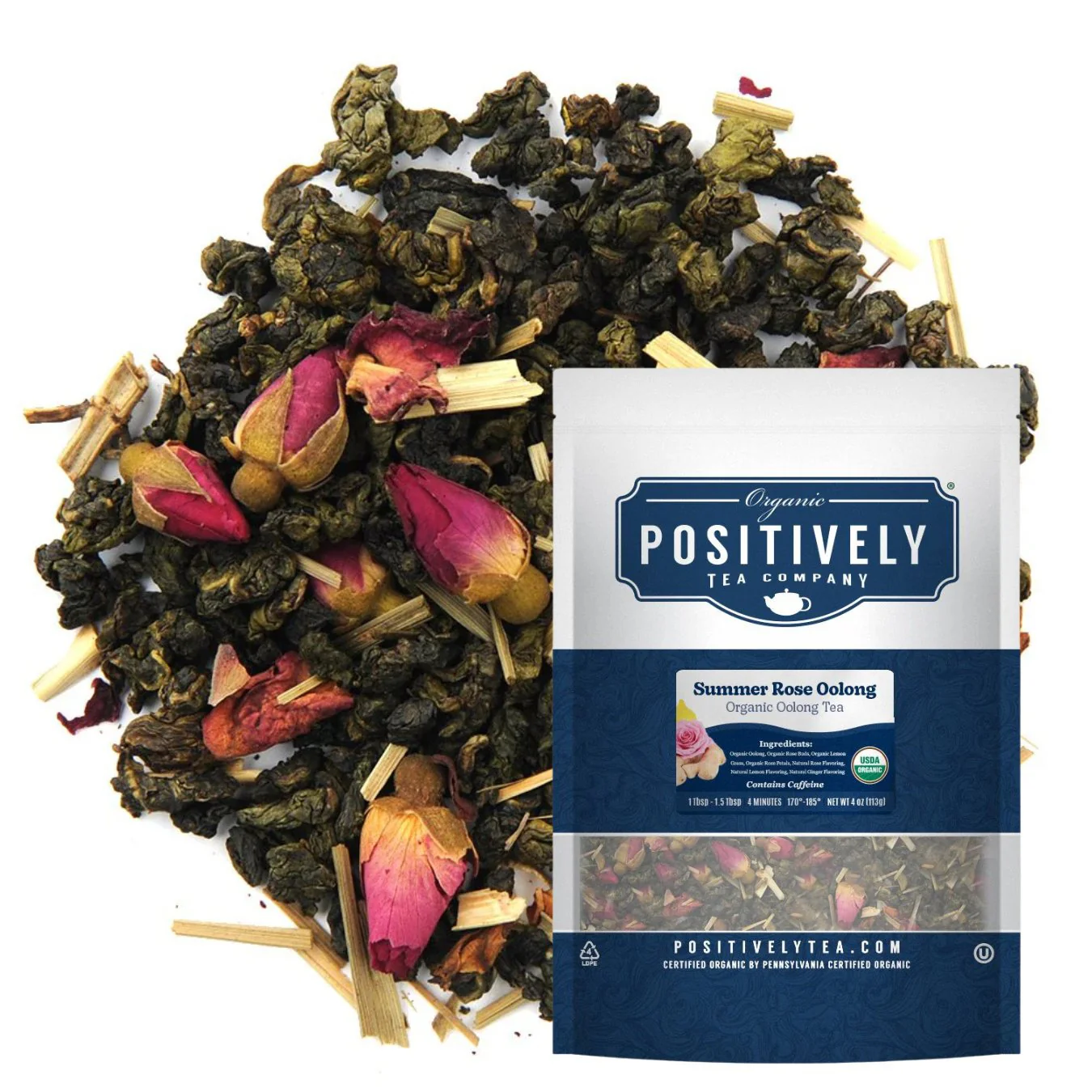 Organic Summer Rose Oolong - Loose Leaf Tea - Image 2