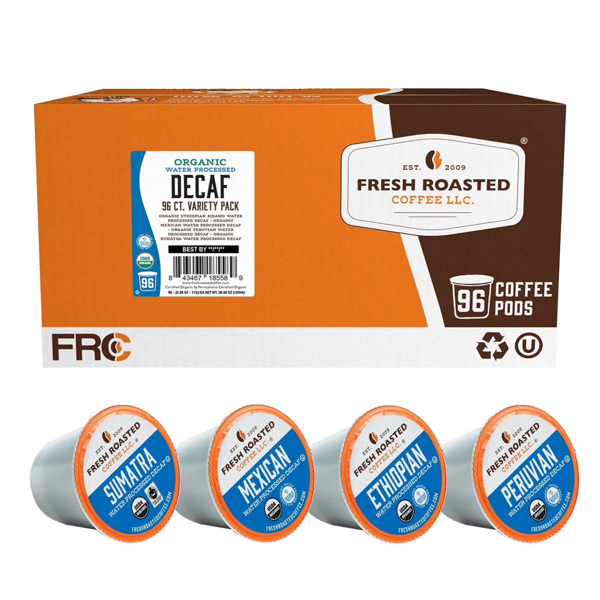 Organic Water Decaf Variety Pack - Classic Coffee Pods - Image 5
