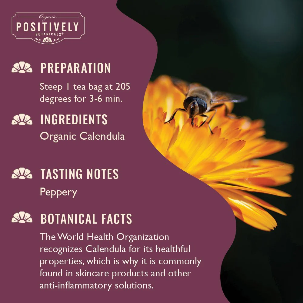 Organic Calendula - Botanical Tea Bags - Image 3