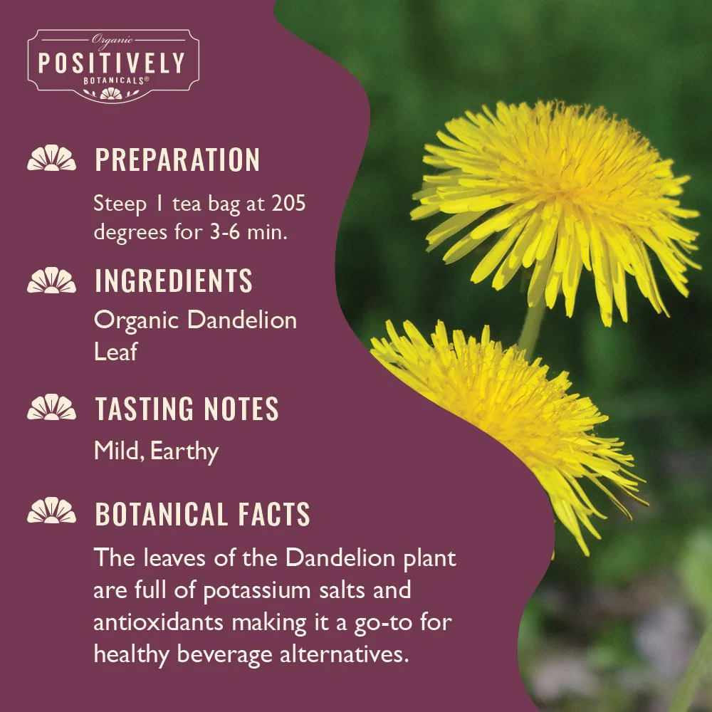 Organic Dandelion Leaf - Botanical Tea Bags - Image 3