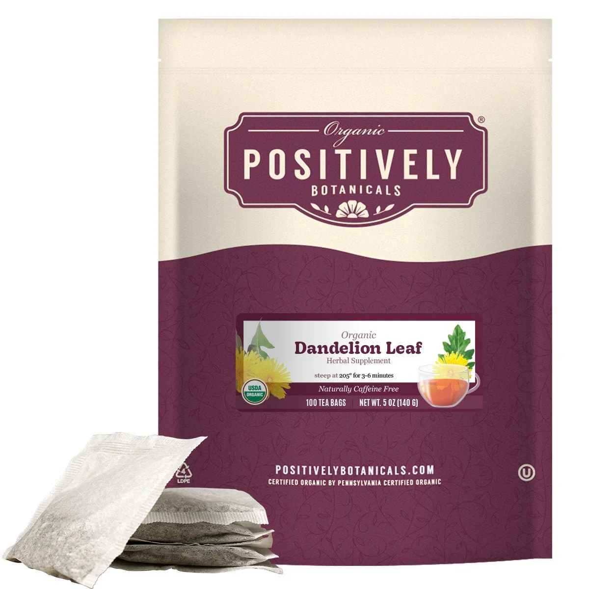 Organic Dandelion Leaf - Botanical Tea Bags - Image 6