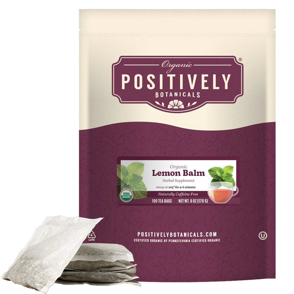 Organic Lemon Balm - Botanical Tea Bags - Image 6