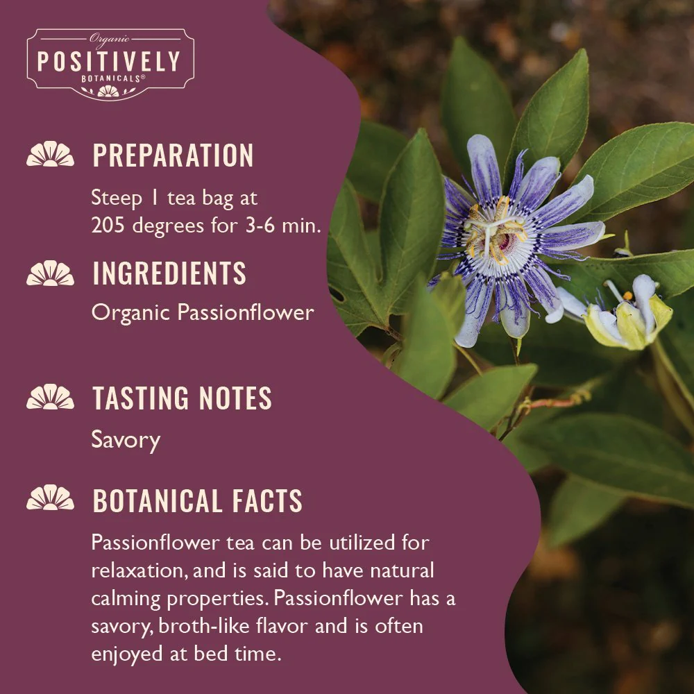 Organic Passion Flower - Botanical Tea Bags - Image 3