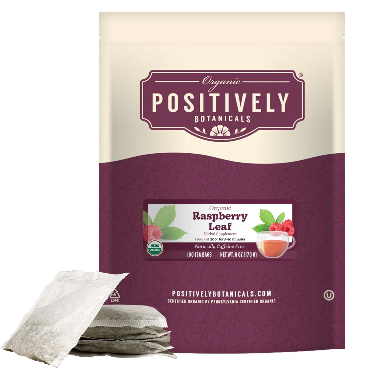 Organic Raspberry Leaf - Botanical Tea Bags - Image 6