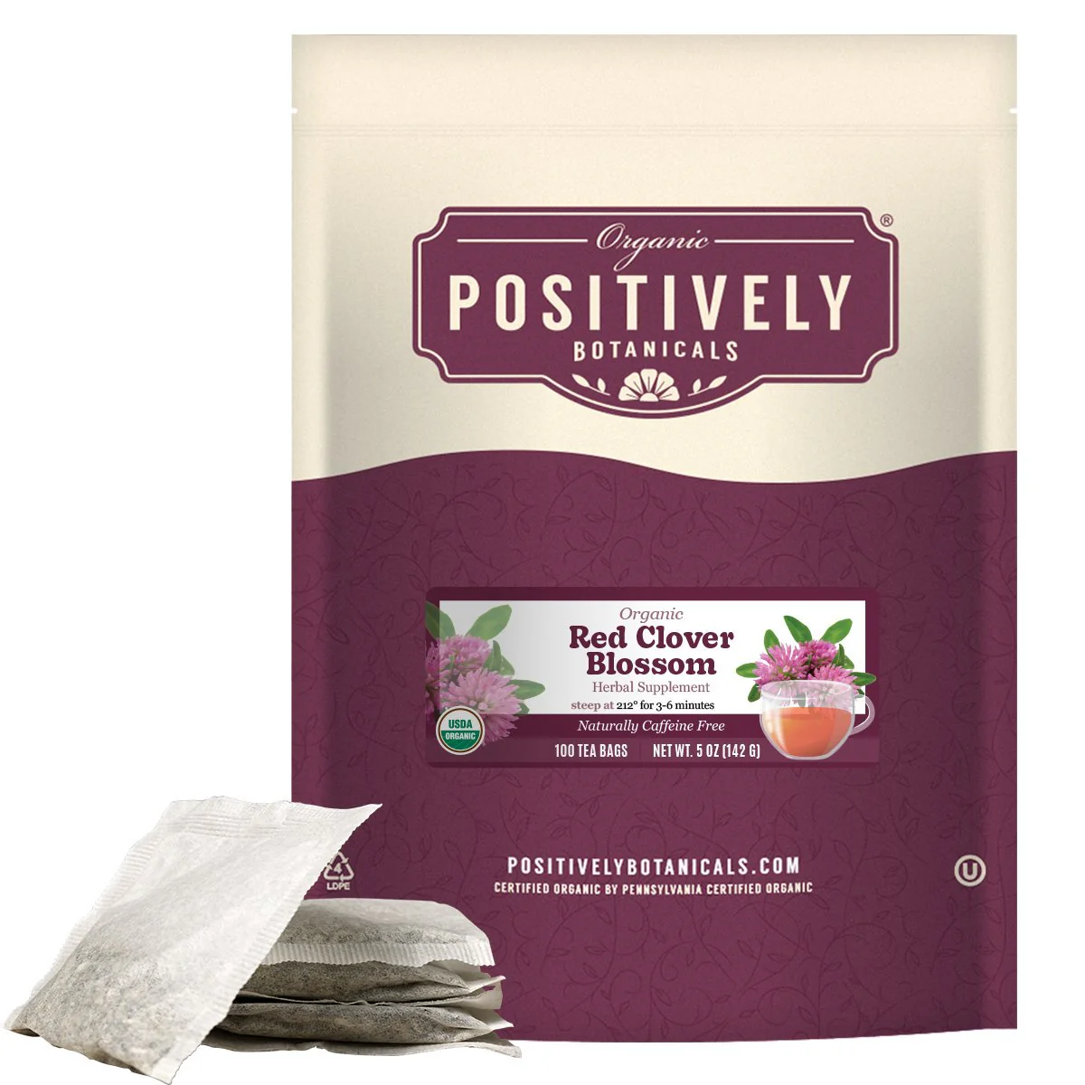 Organic Red Clover Blossoms - Botanical Tea Bags - Image 6