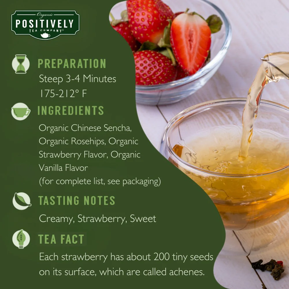 Organic Strawberries and Cream - Loose Leaf Tea - Image 4