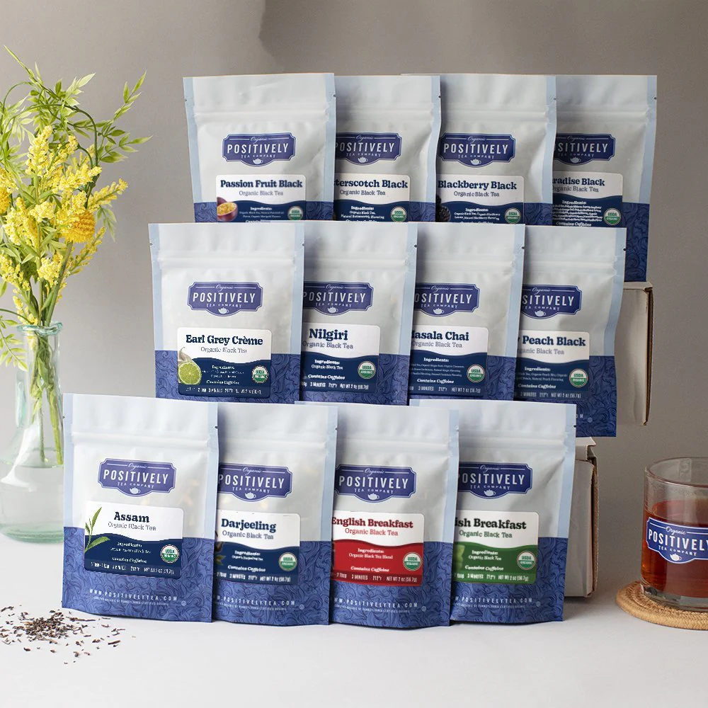 Organic Traditional & Flavored Black Tea Flight - Loose Leaf Tea Sampler - Image 2