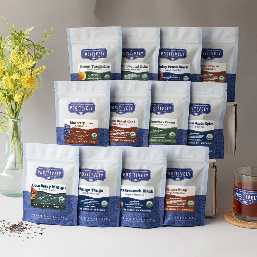 Organic Flavored Tea & Tisane Flight - Loose Leaf Tea Sampler - Image 2