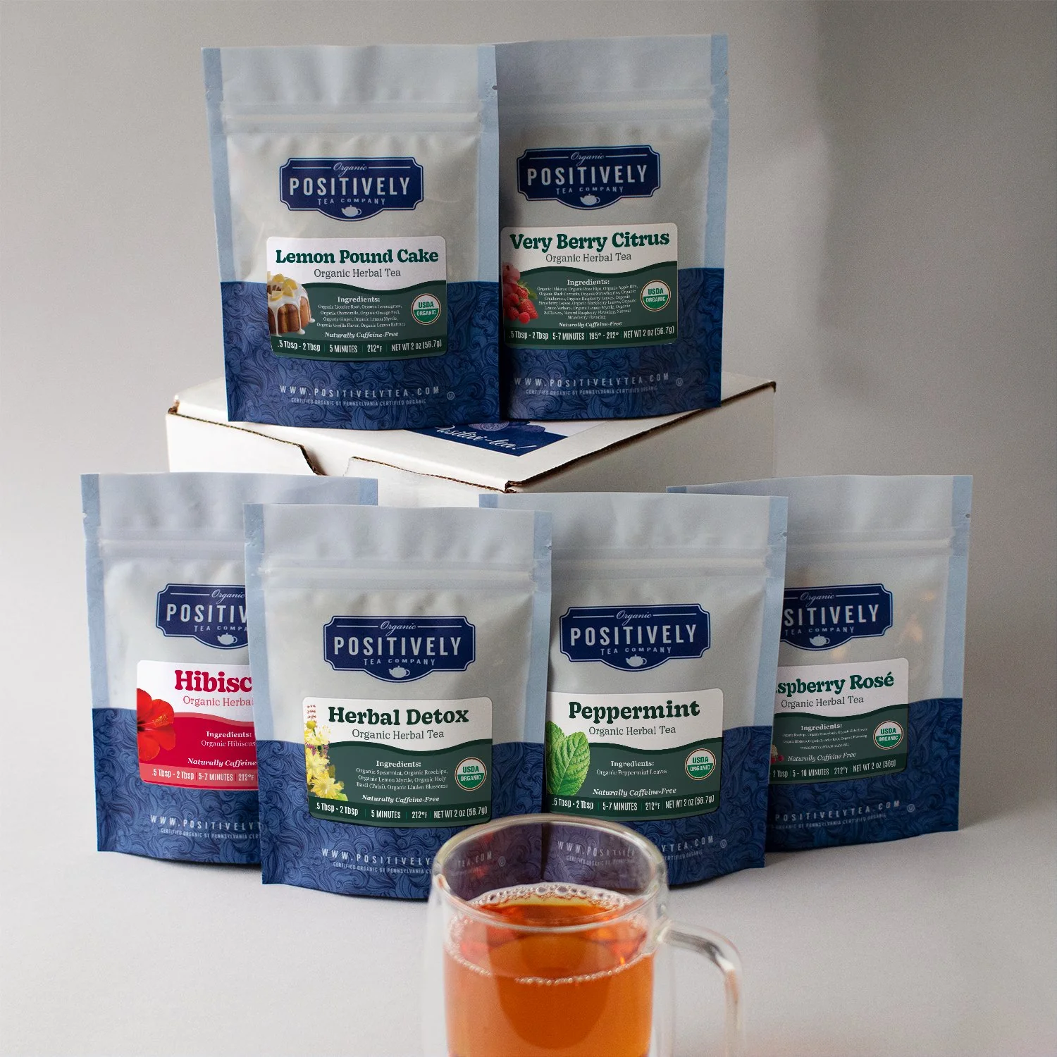 Organic Positively Tea Sampler - Herbal Tea Mini-Flight - Image 2