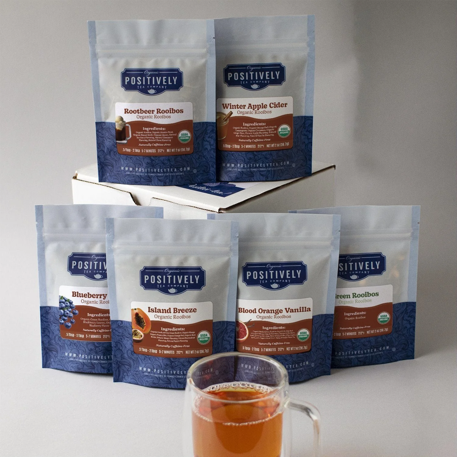 Organic Positively Tea Sampler - Rooibos Tea Mini-Flight - Image 2