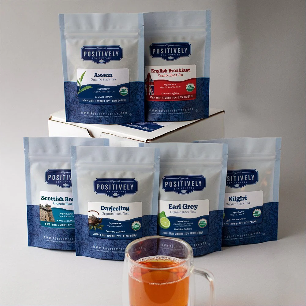 Organic Positively Tea Sampler - Traditional Black Tea Mini-Flight - Image 2