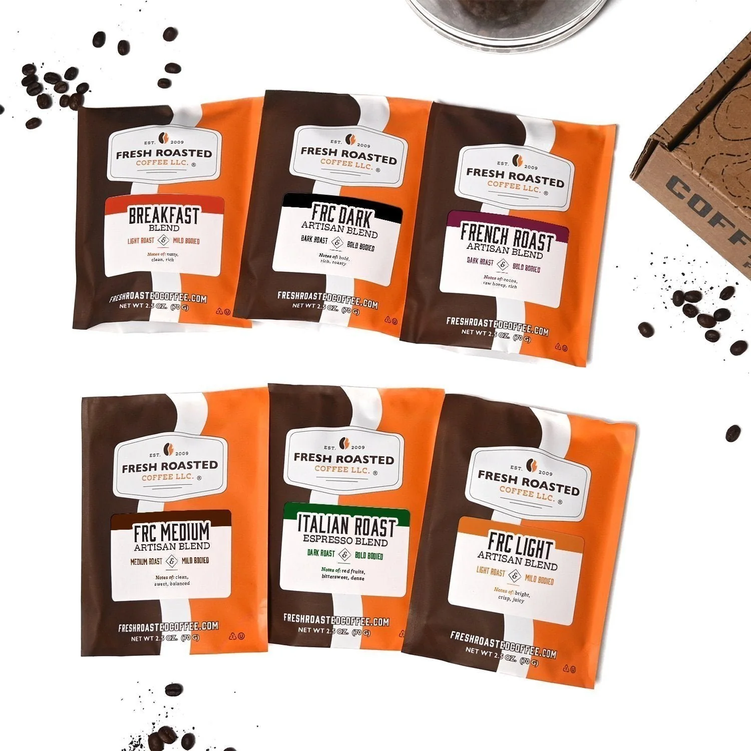 Fresh Roasted Six Pack Sampler - Blends on a Budget - Image 2