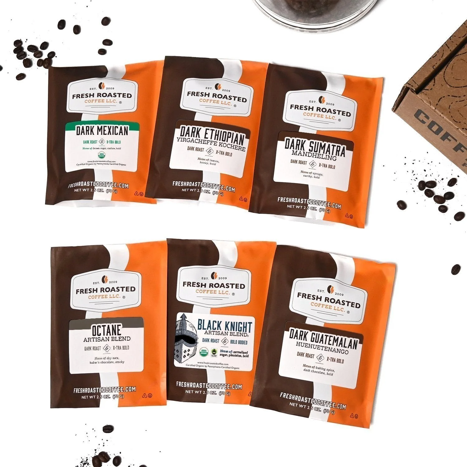 Fresh Roasted Six Pack Sampler - Dark & Delicious - Image 2