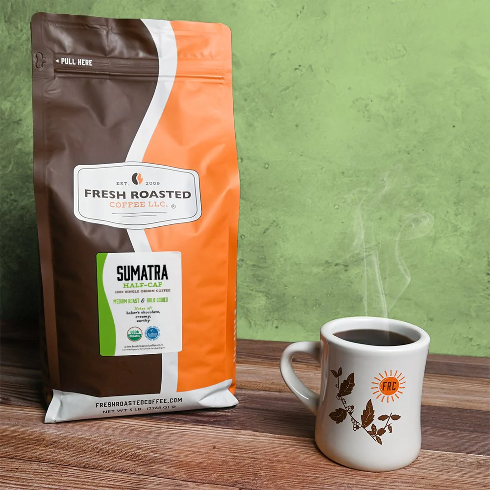 Organic Sumatra Water-Processed Half Caf - Roasted Coffee - Image 13