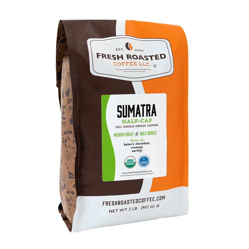 Organic Sumatra Water-Processed Half Caf - Roasted Coffee - Image 2