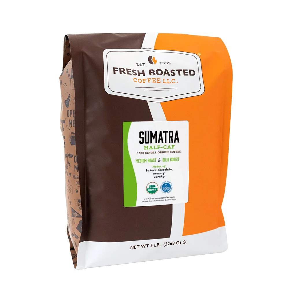Organic Sumatra Water-Processed Half Caf - Roasted Coffee - Image 3
