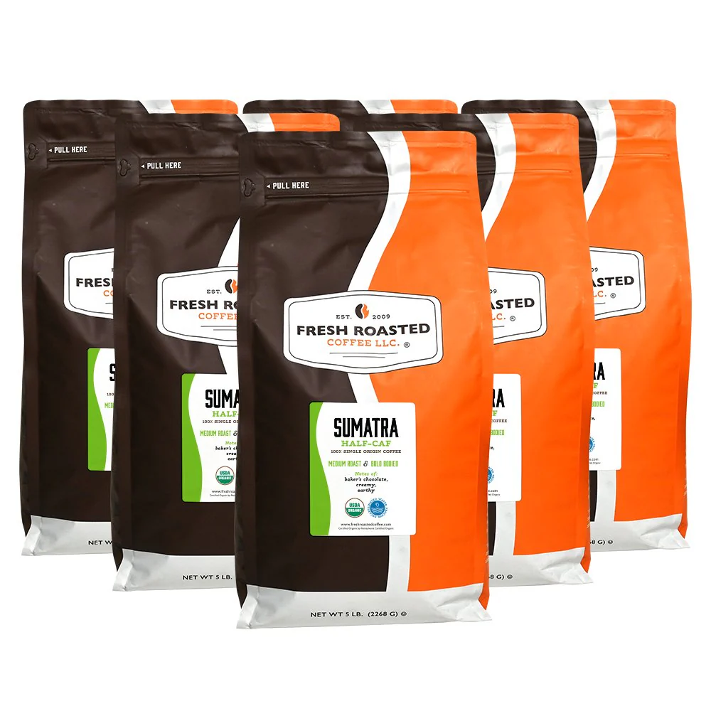 Organic Sumatra Water-Processed Half Caf - Roasted Coffee - Image 4