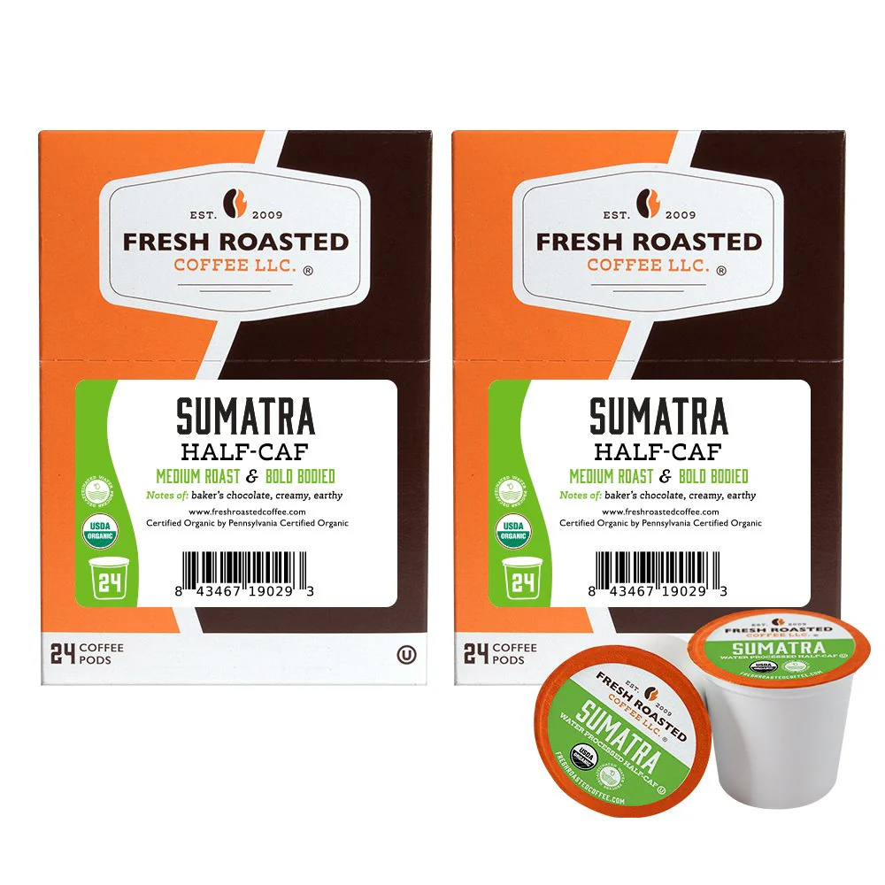 Organic Sumatra Water-Processed Half Caf - Classic Coffee Pods - Image 2